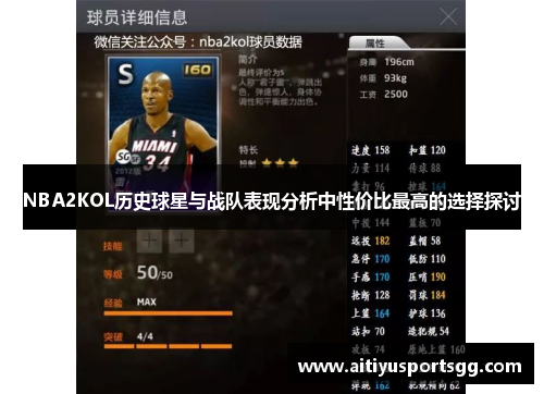 NBA2KOL历史球星与战队表现分析中性价比最高的选择探讨